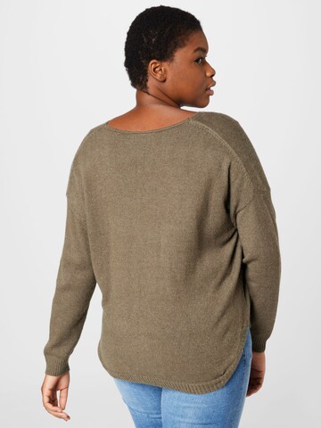 ONLY Carmakoma - Pullover 'Margareta' em verde