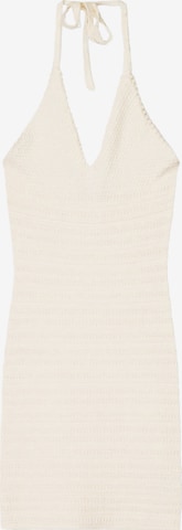 BershkaPletena haljina - bež boja: prednji dio