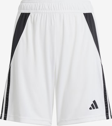 ADIDAS PERFORMANCE Workout Pants 'Tiro 24' in White: front