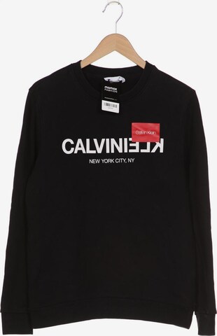Calvin Klein Sweatshirt & Zip-Up Hoodie in M in Black: front