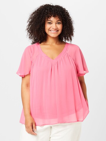 Camicia da donna 'AGNES' di Zizzi in rosa: frontale