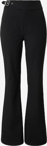 Hoermanseder Flared Hose in Schwarz: Vorderseite