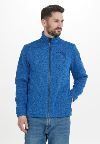 Weather Report Athletic Fleece Jacket 'Ralf' in Blue: front