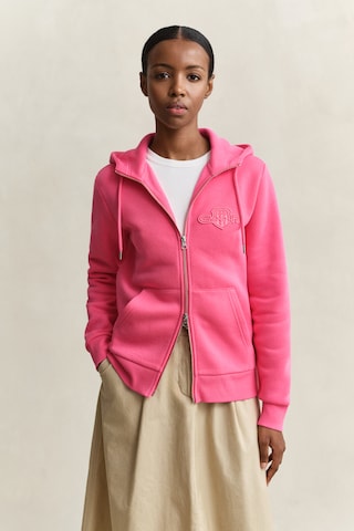 Veste de survêtement GANT en rose : devant