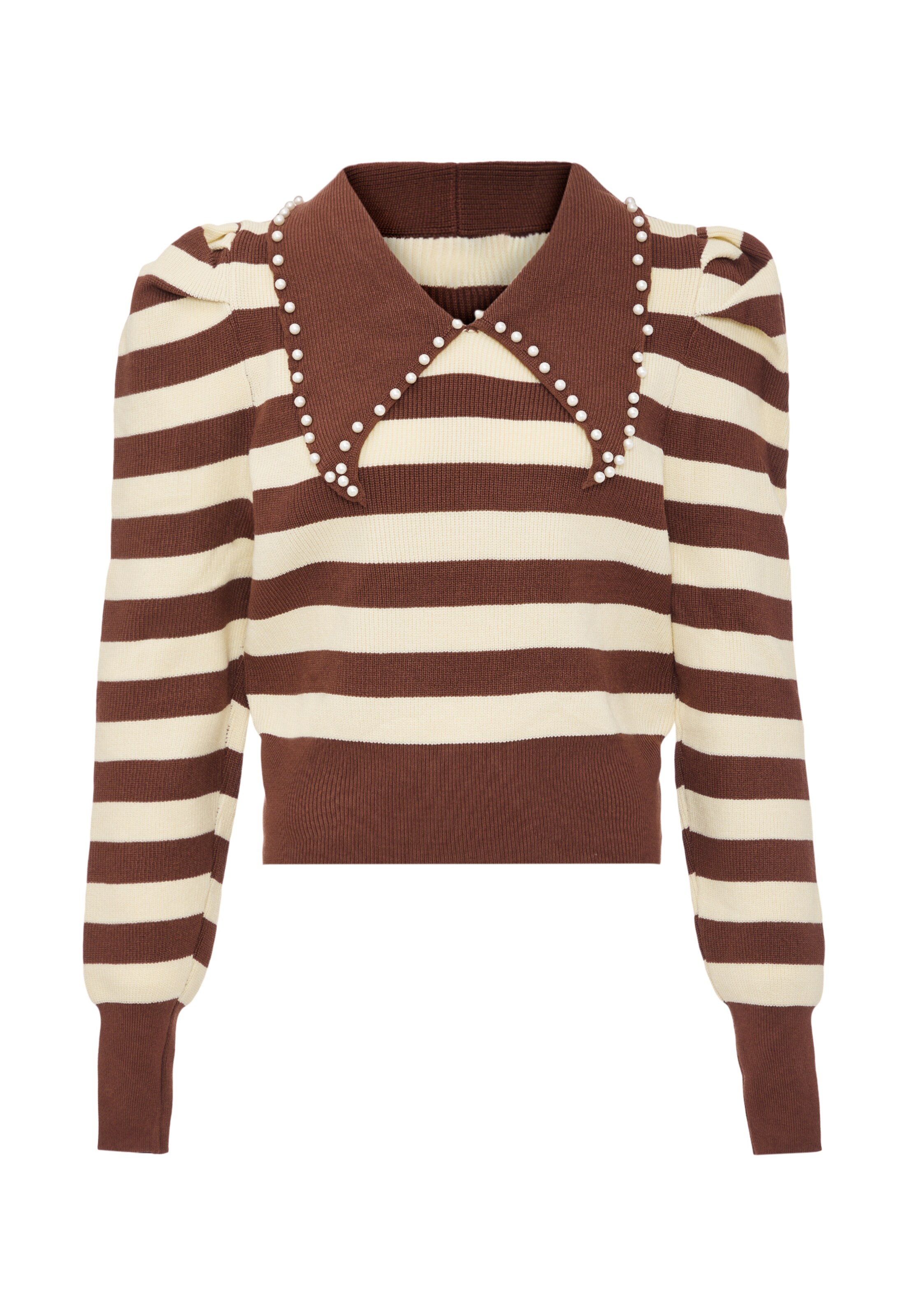 noliePulover - smeđa boja: prednji dio