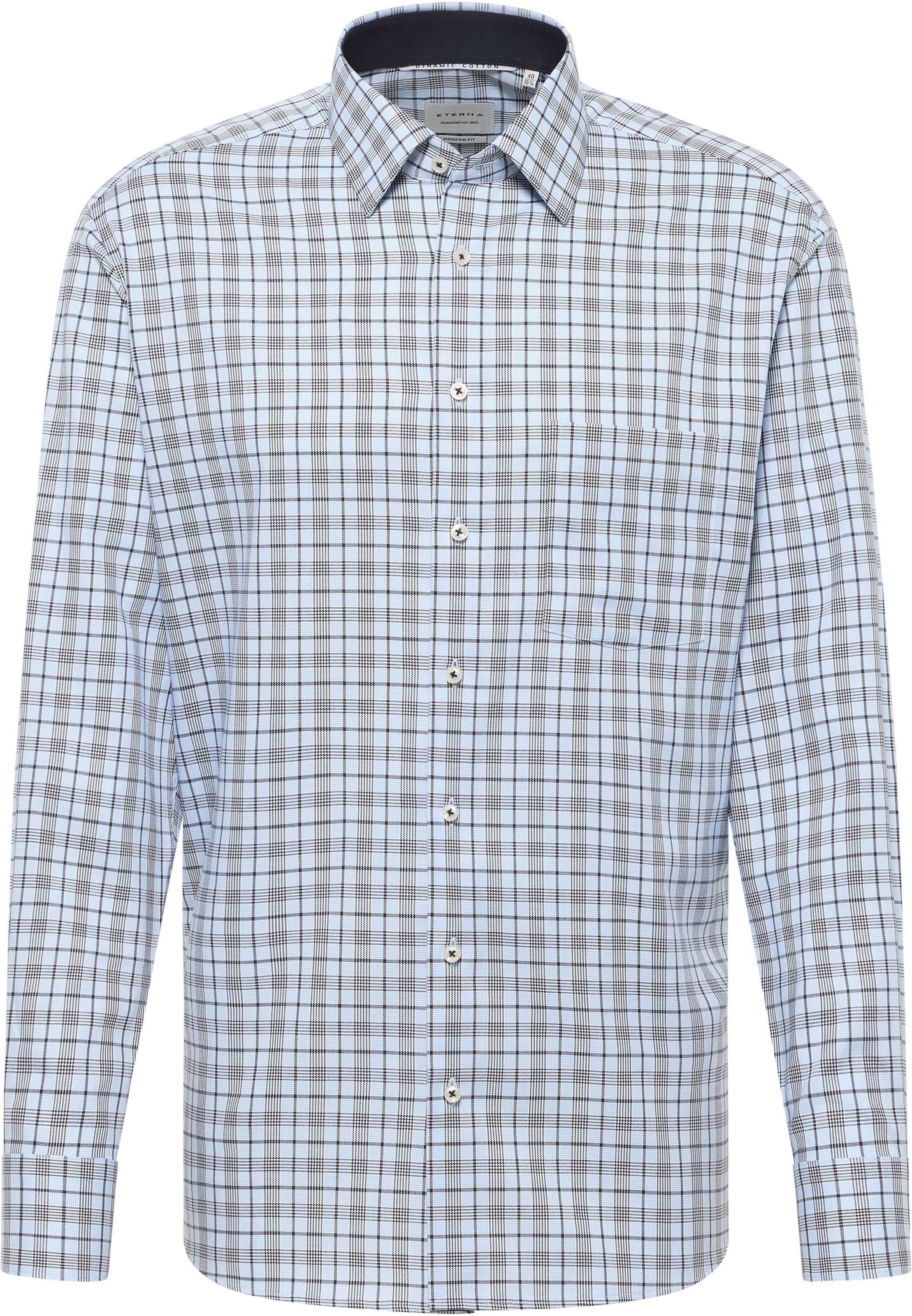 ETERNA Regular fit Zakelijk overhemd in Blauw: voorkant