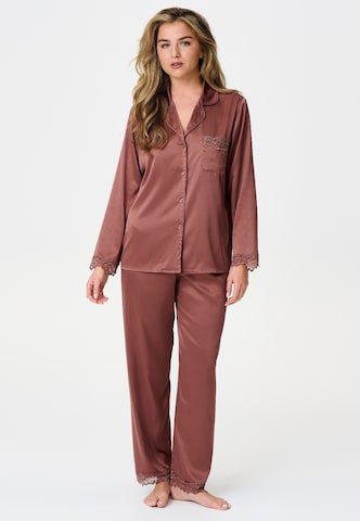 LingaDore Pyjama in Braun: Vorderseite