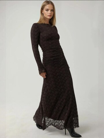 Hiccup Dress in Brown: front