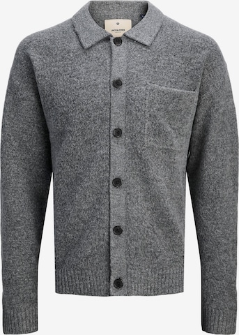 Vestes en maille JACK & JONES en gris : devant