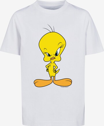 F4NT4STIC Shirt 'Looney Tunes Angry Tweety -WHT' in White: front