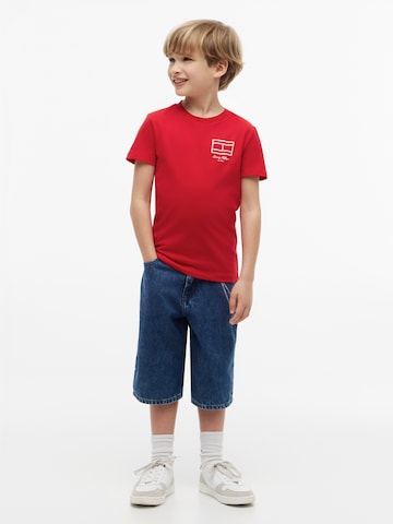 TOMMY HILFIGER Tričko 'OUTLINE' – červená