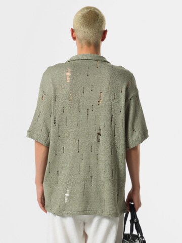 VAMOS CLO Comfort fit Button Up Shirt 'VILLE' in Green