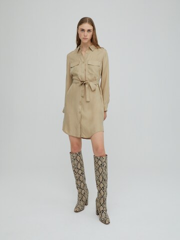 EDITED Shirt dress 'Farha' in Beige