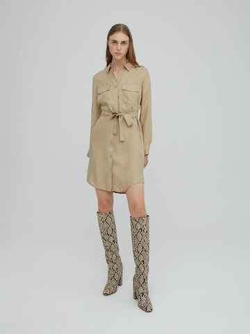 EDITED Shirt Dress 'Farha' in Beige