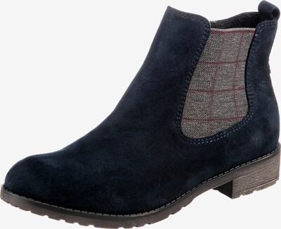 JANE KLAIN Chelsea Boot in dunkelblau / taupe / kirschrot, Produktansicht