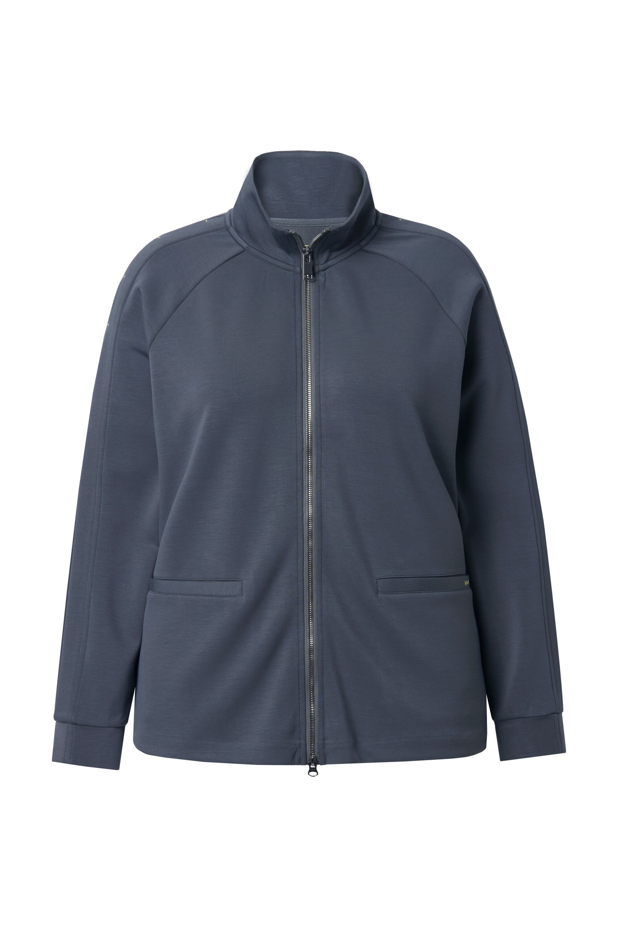 Ulla Popken Sweatvest in Grijs: voorkant
