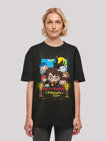 F4NT4STIC Oversized shirt 'Harry Potter Junior Philosophers Stone' in Zwart: voorkant