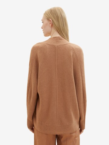 TOM TAILOR Knit cardigan in Brown