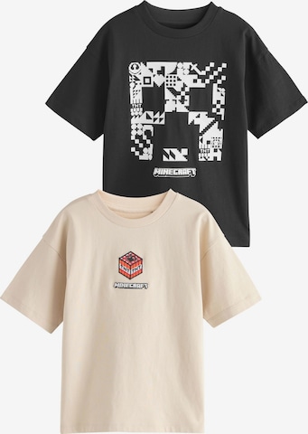 Next Shirt 'Minecraft' in Zwart: voorkant