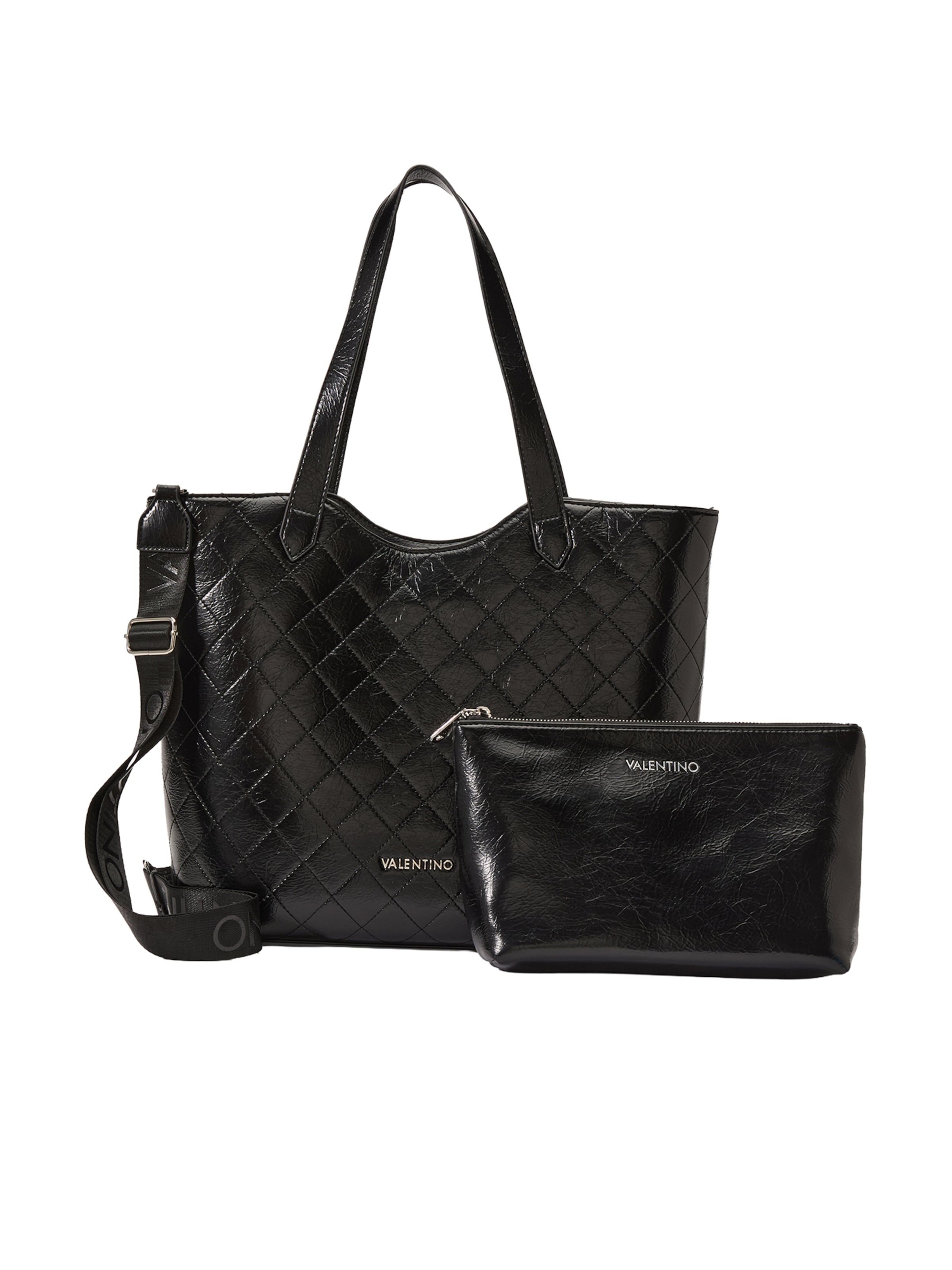 VALENTINO Shopper táska 'SPECIAL WIRKLY' - fekete: elől