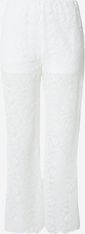 Abercrombie & Fitch Wide Leg Housut värissä valkoinen: etupuoli