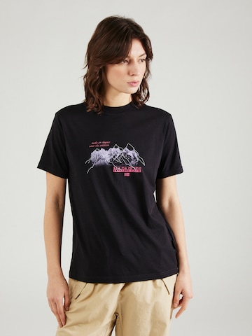 NAPAPIJRI - Camiseta 'YUKON' en negro: frente