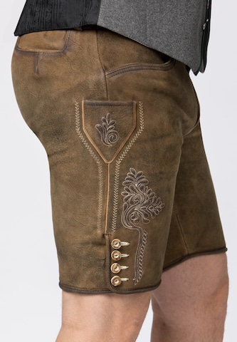 Regular Pantalon folklorique 'Corbi4' STOCKERPOINT en marron