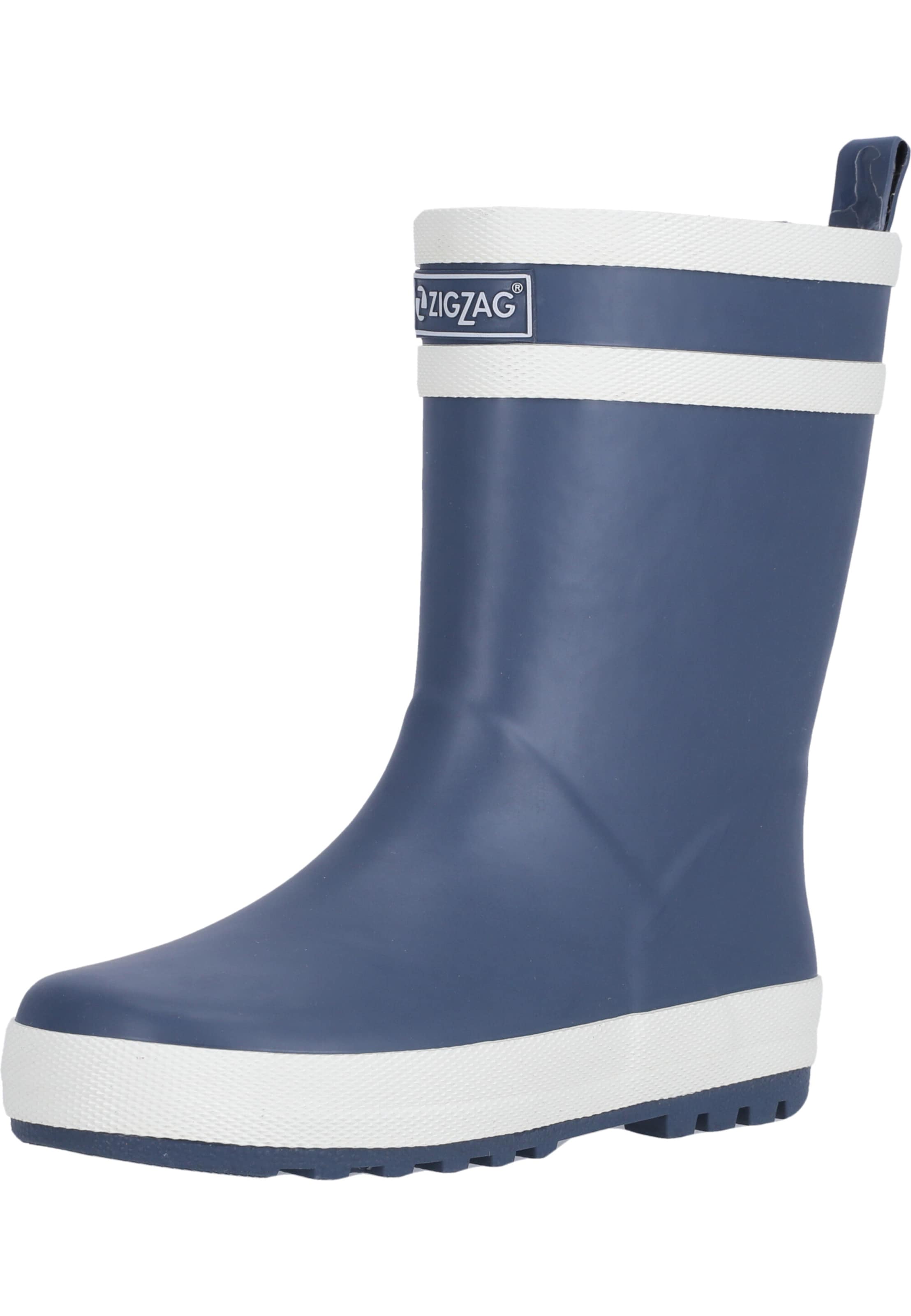 ZigZag Rubber Boots in Blue: front