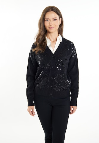 Cardigan 'Nowless' usha BLACK LABEL en noir : devant