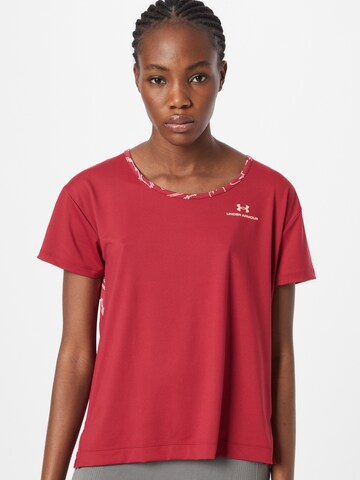 UNDER ARMOUR Functioneel shirt in Rood: voorkant