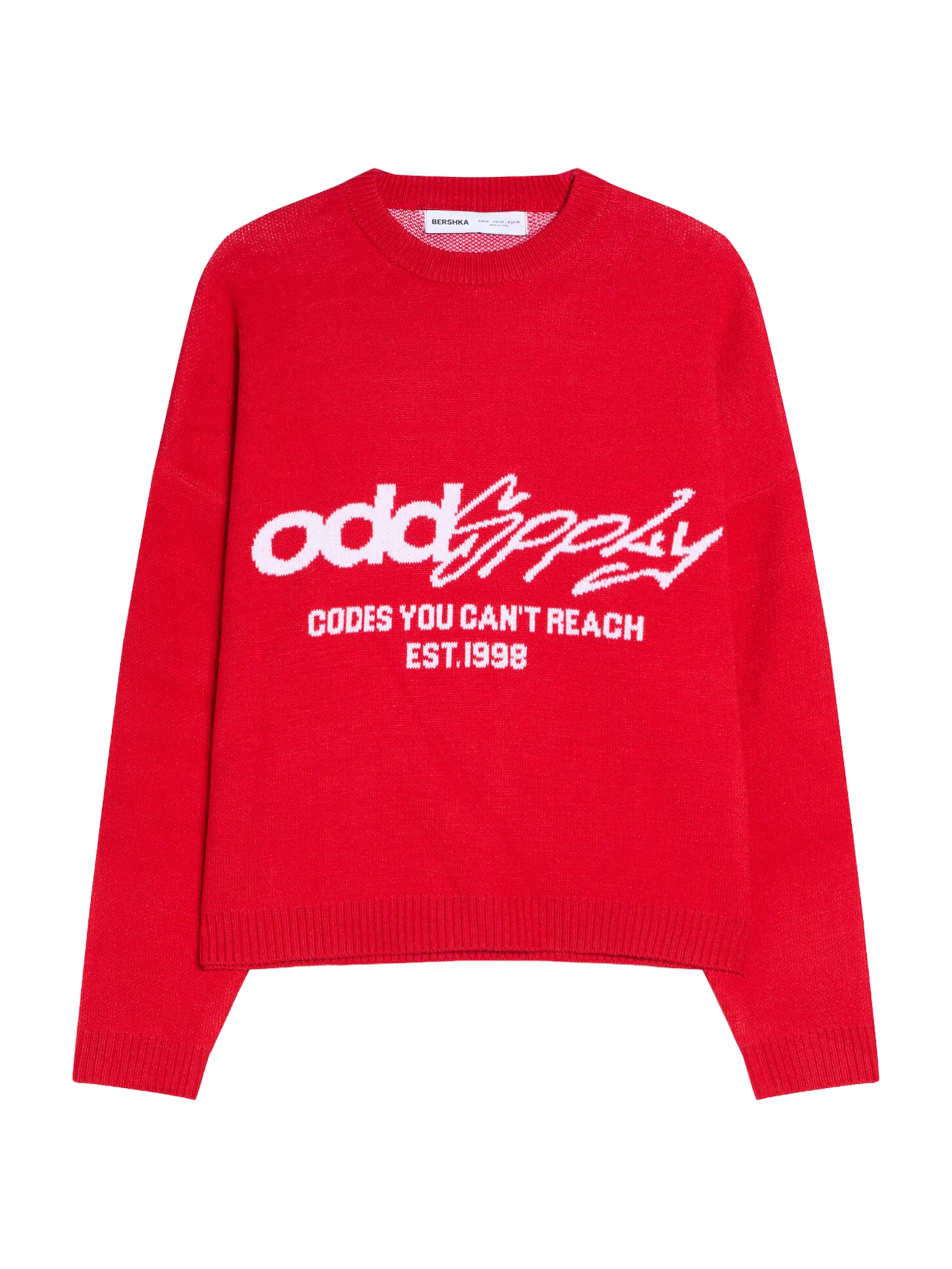 Bershka Pull-over en rouge / blanc, Vue avec produit