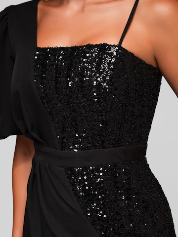 Ombre - Vestido de noche en negro: frente