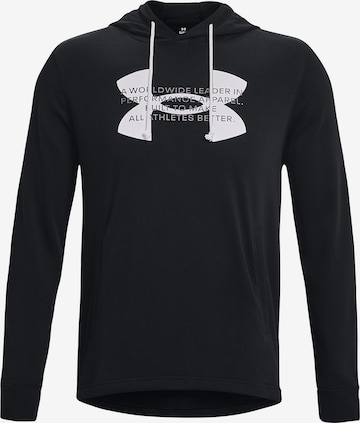 UNDER ARMOUR Athletic Sweatshirt 'Rival Terry' in Black: front