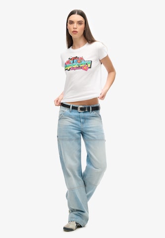 Superdry Tričko 'Cali' - Biela