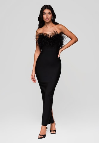 Ombre Abendkleid in Schwarz: Vorderseite