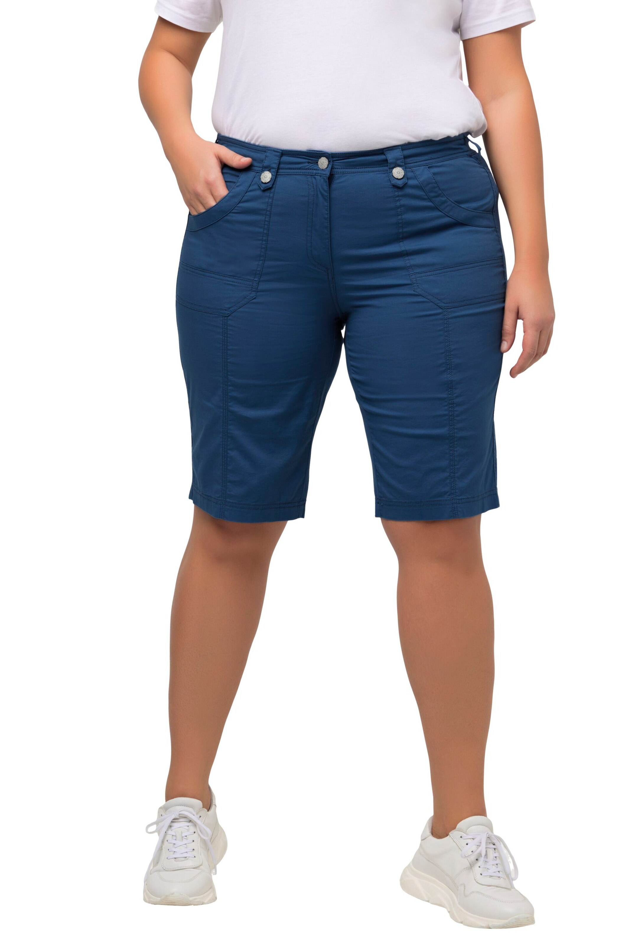 Ulla Popken Regularen Hlače | modra barva: sprednja stran