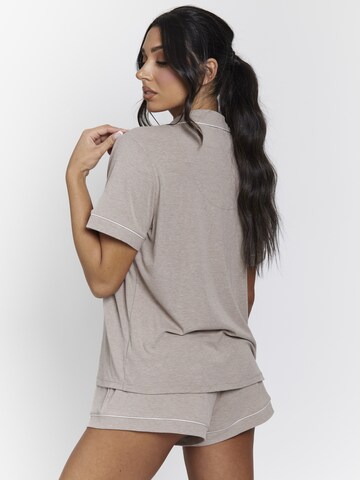 Loungeable Short Pajama Set in Beige