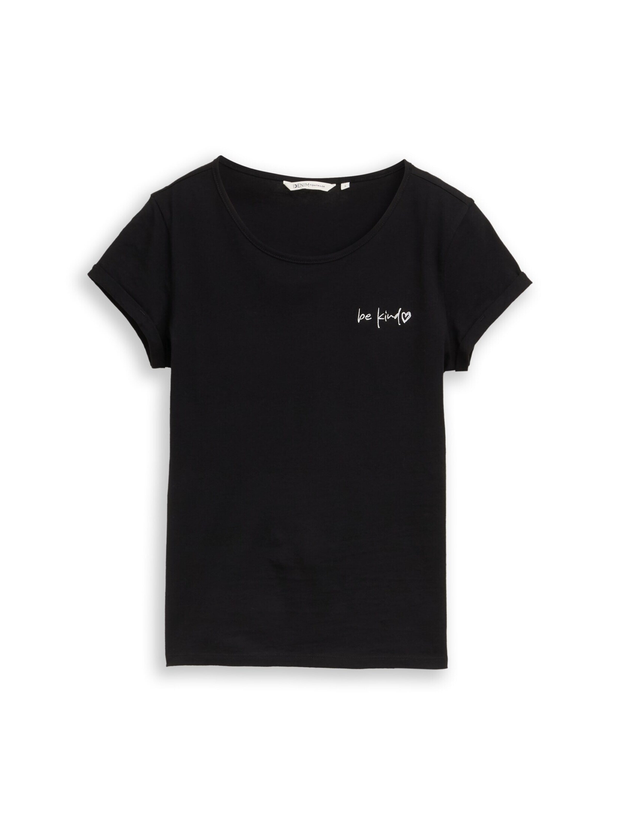 TOM TAILOR DENIM Shirt in Zwart: voorkant