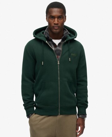 Giacca di felpa 'Essential' di Superdry & Co in verde: frontale