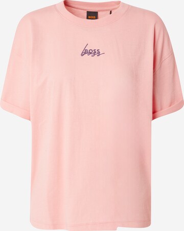 BOSS Тениска 'Evi' в розово: отпред