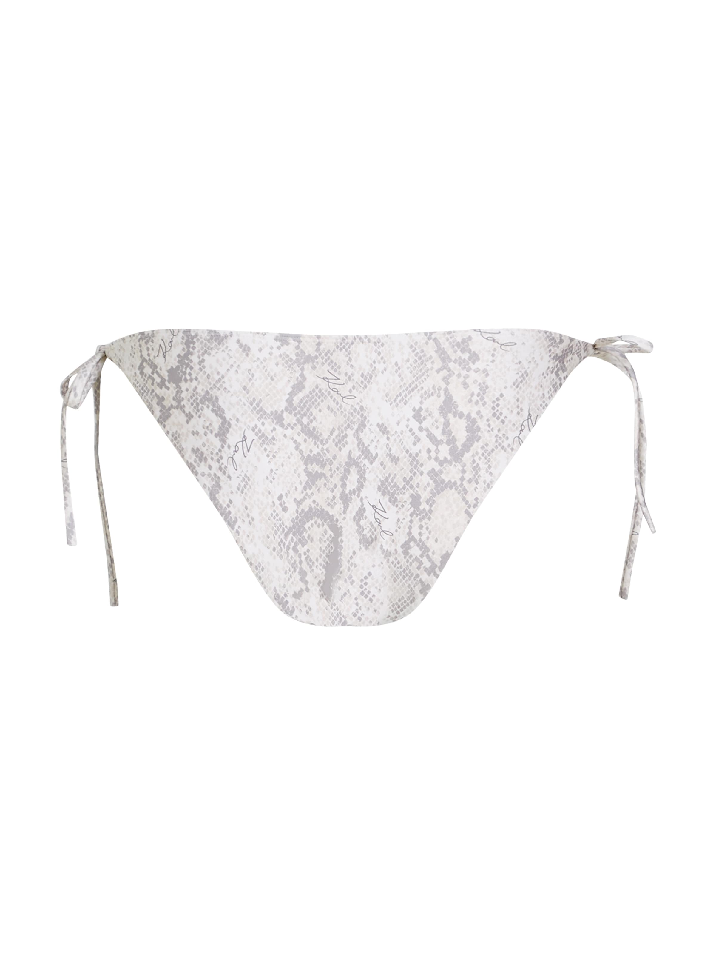 Karl Lagerfeld Bikinihousut ' Bikini-Höschen zum Binden an der Seite ' värissä harmaa