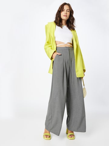 Wide Leg Pantalon à pince Oval Square en gris