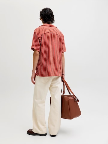 JACK & JONES Comfort Fit Риза 'JORCOBA' в червено