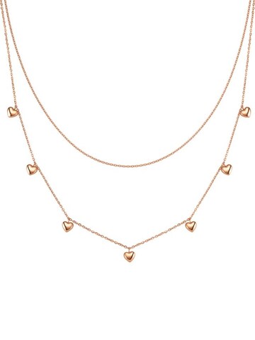 Hey Happiness - Cadena 'Heart Layers' en oro