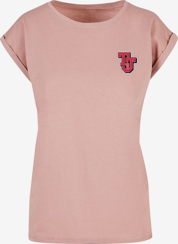 ABSOLUTE CULT Shirt 'Tom And Jerry - Collegiate' in Roze: voorkant