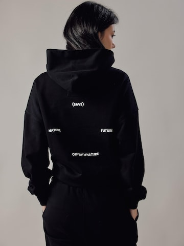 Felpa 'Cappuccio' di OWN Off With Nature in nero