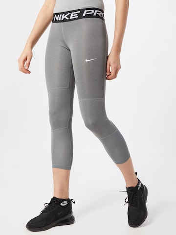 NIKE Skinny Sports trousers 'Pro' in Grey: front