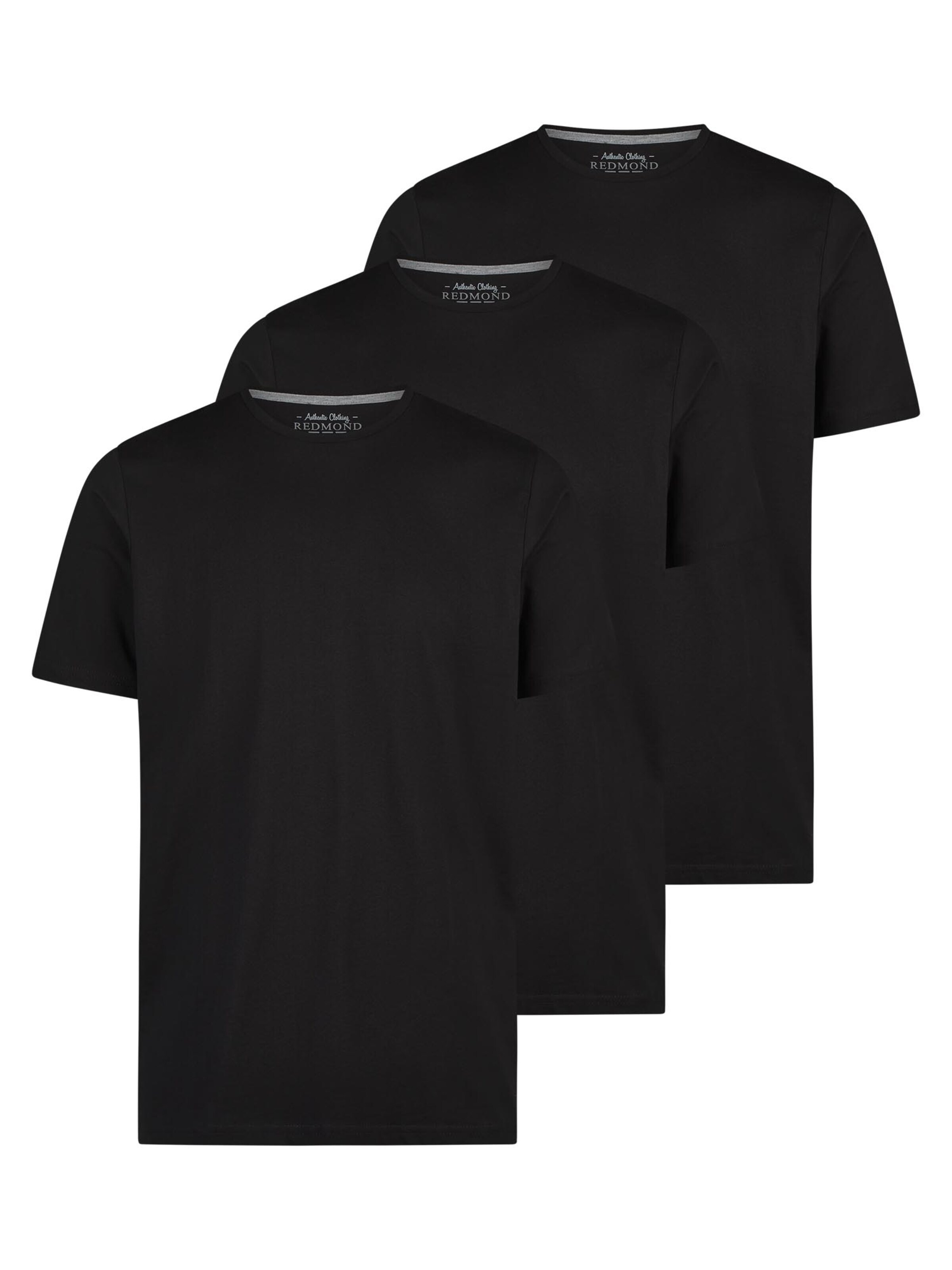 redmond Shirt 'Basic'‌‌‌‌ in Schwarz: Vorderseite