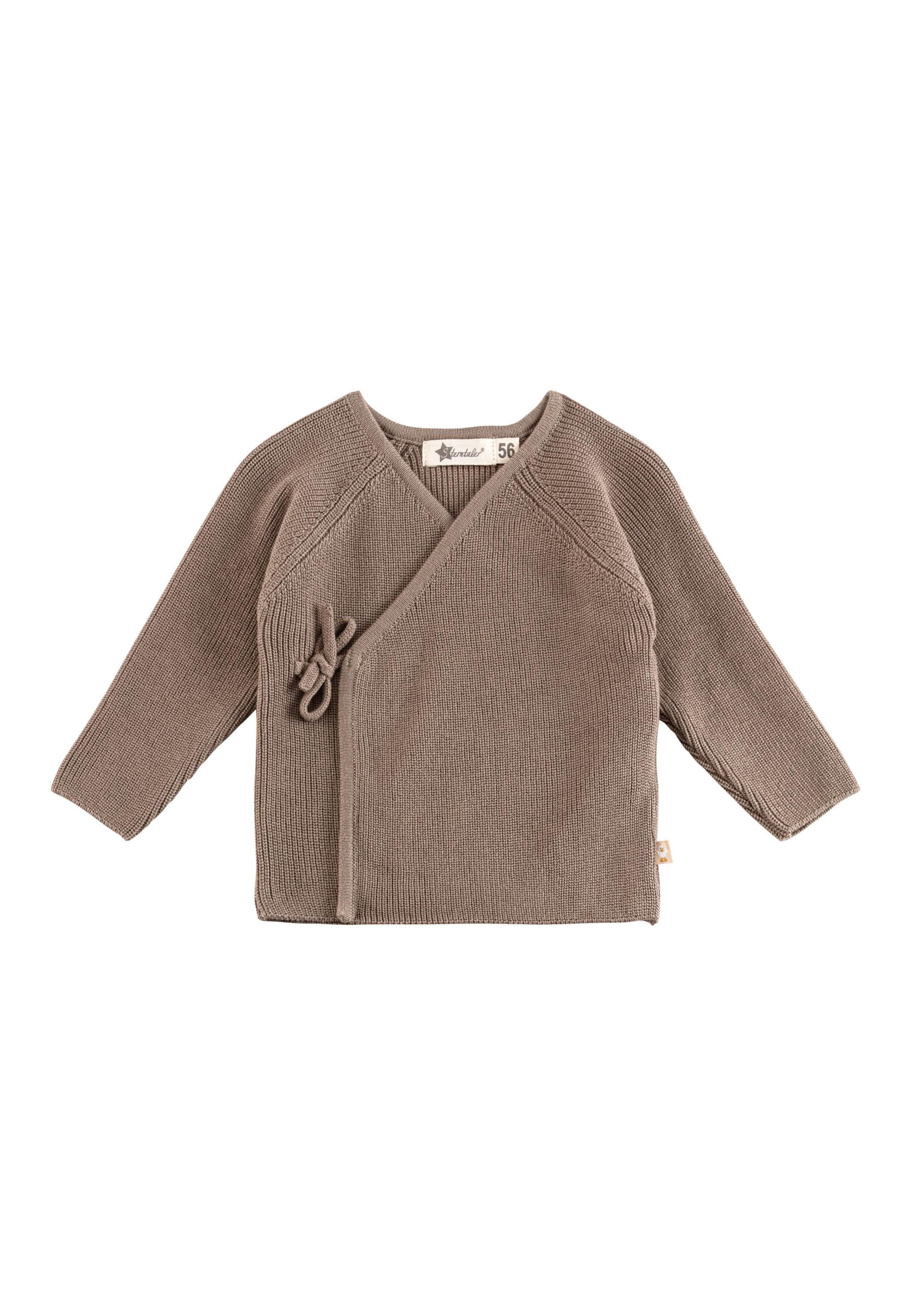STERNTALER Knit Cardigan in Brown: front