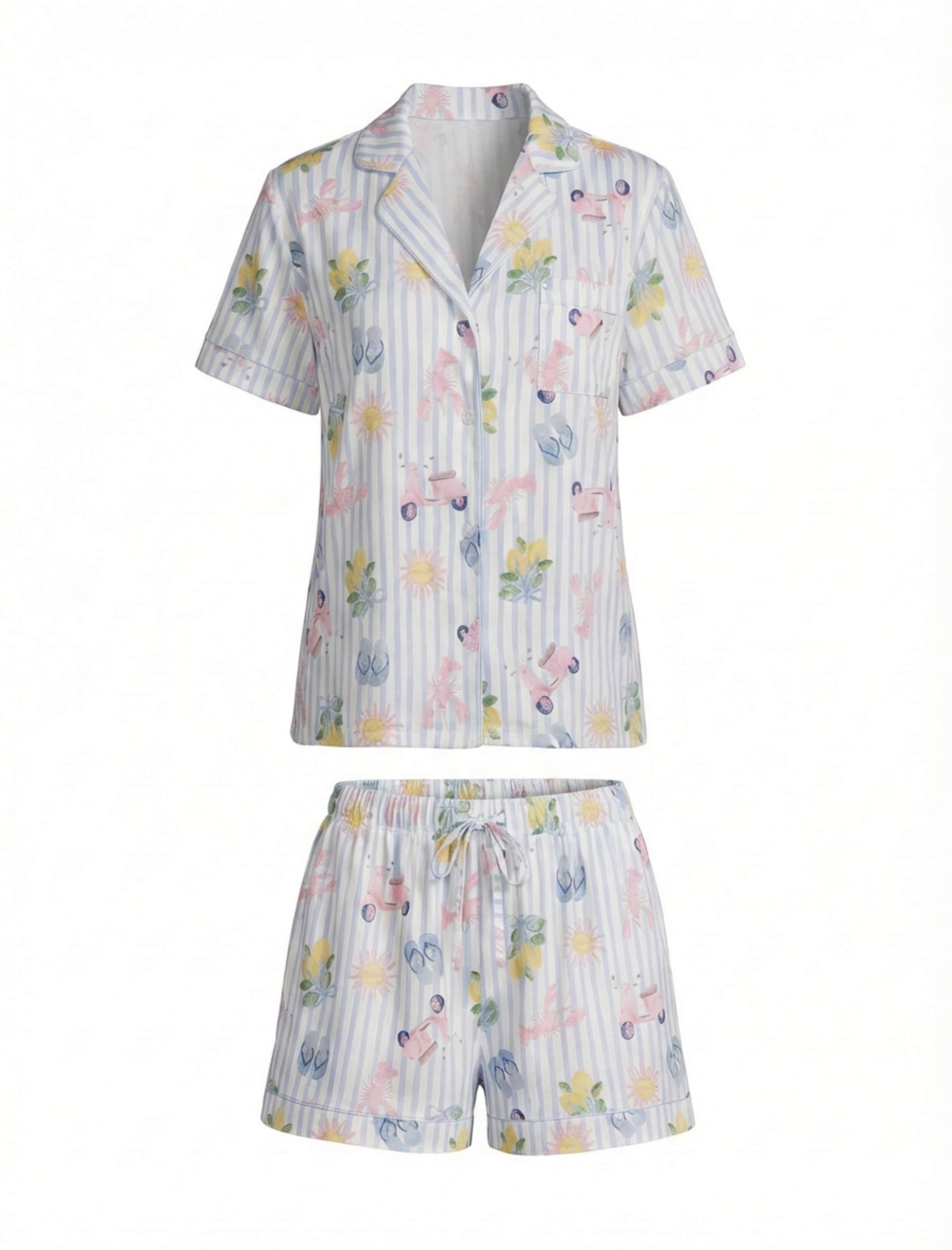 Loungeable Pyjama in Blau: Vorderseite